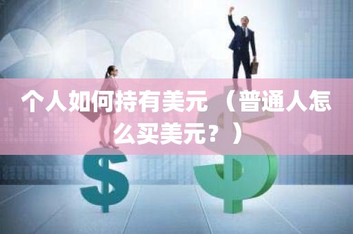 个人如何持有美元 （普通人怎么买美元？）