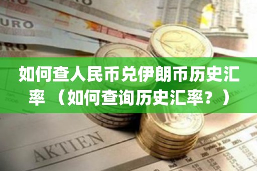 如何查人民币兑伊朗币历史汇率 （如何查询历史汇率？）