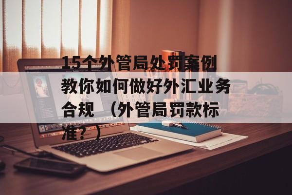 15个外管局处罚案例教你如何做好外汇业务合规 （外管局罚款标准？）