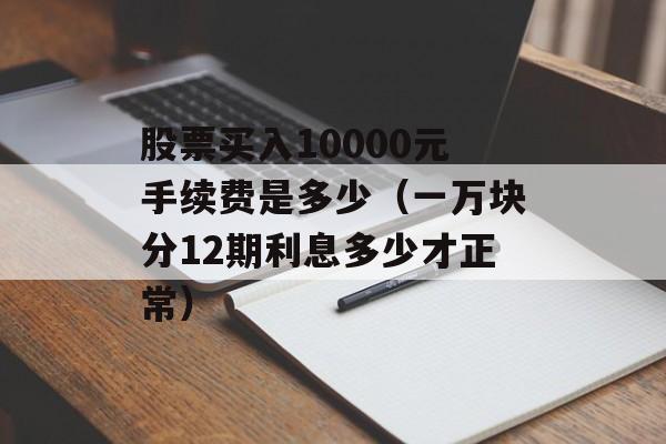 股票买入10000元手续费是多少（一万块分12期利息多少才正常）