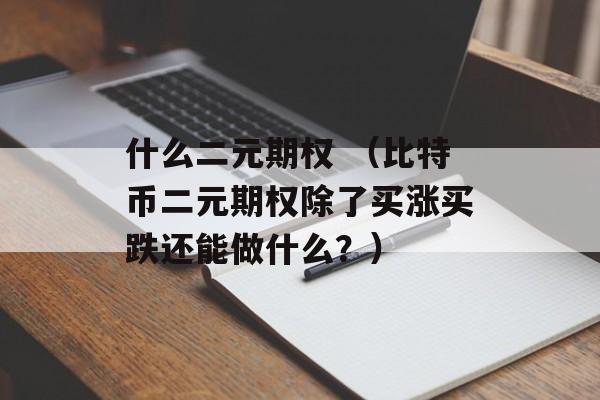 什么二元期权 （比特币二元期权除了买涨买跌还能做什么？）